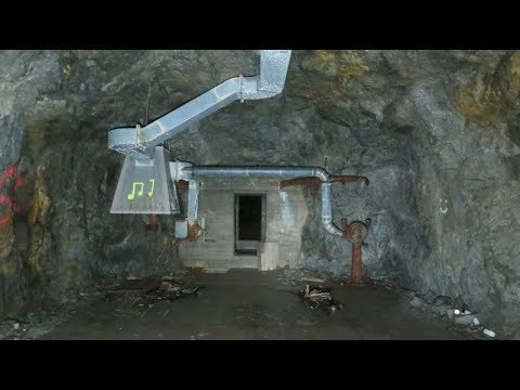 Kustartilleri Försvarsanläggning KA Batteri Hemligt Bergrum - An Artillery defense facility