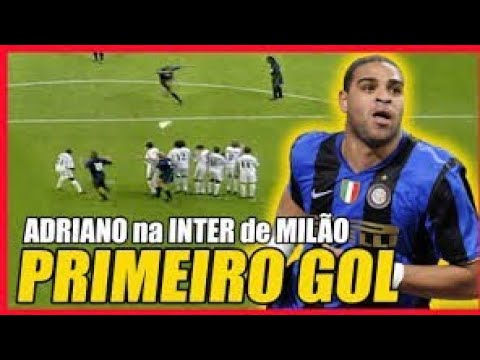 Adriano Imperador Primeiro GOL na Inter de Milão - Gol de falta na sua estreia
