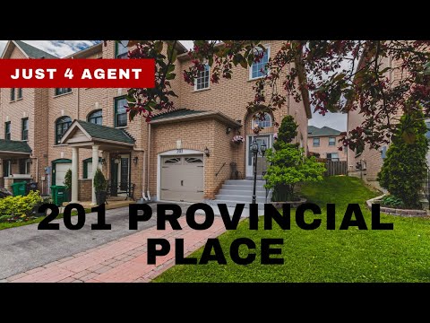 201 Provincial Pl | Executive Freehold End Unit Townhome Offering Over 2000 Sq Ft