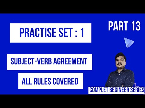Subject Verb Agreement Examples - 1 Video Lecture - Crash Course for CDS