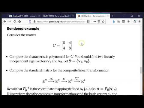 Mathjax Test Using Nvda In Firefox