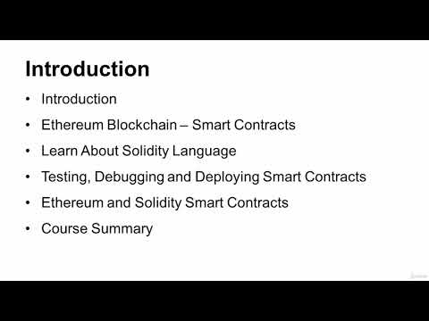 The Ultimate Ethereum and Solidity Smart Contracts Course - learn Cryptocurrency & Blockchain