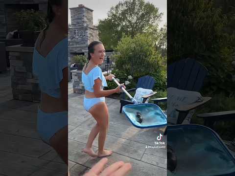 We found WHAT in the pool?! 🫣😱😧 #shorts