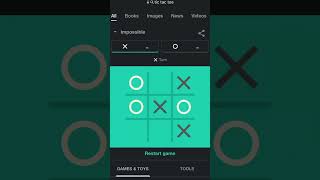 I Beat Google tic-tac-toe impossible #easy #impossible #tictactoe #fyp