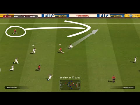 Playing FIFA 2005 Online in 2023 - AC Milan Fast Counter Attack against Juventus