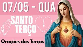 TERÇO DE HOJE 07/05/2025 - QUARTA-FEIRA -  MISTÉRIOS GLORIOSOS: SANTO TERÇO