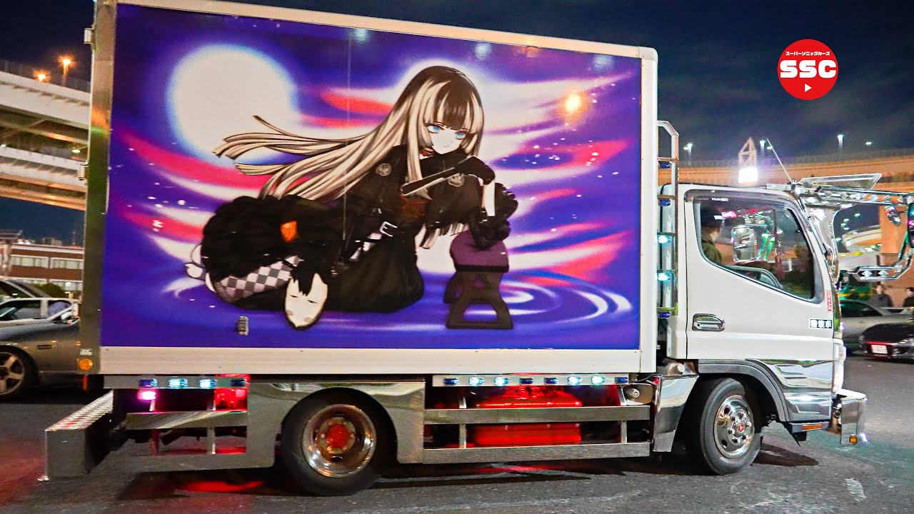 デコト らでんちゃん参上！ など今夜は痛車の台数やばいです🤩