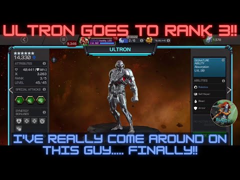 ULTRON GOES TO RANK 3!! I'VE REALLY COME AROUND ON THIS GUY.... FINALLY!!