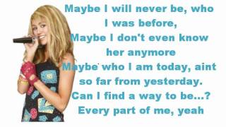 Every Part Of Me - Hannah Montana - Lyrics