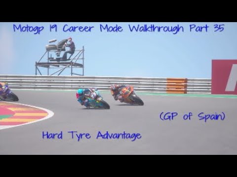Motogp 19 Career Mode Walkthrough Part 35 - Hard Tyre Advantage - Up to 100% Difficulty?