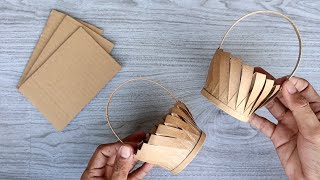 AMAZING DIY BASKET FROM CARDBOARD | Perfect for Wedding Giveaways | Cardboard Craft Ideas