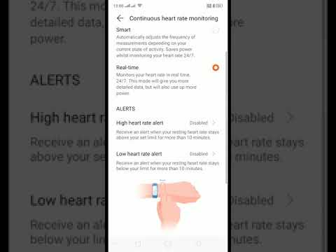 How to enable continuous heart 💓 rate monitoring in Honor band 5
