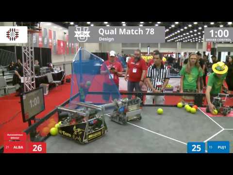 VEX Worlds 2016 - VEX U - Design - Qual 78 (ALBA) 177 vs 249 (PUJ1)