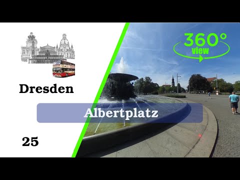 Dresden [Sachsen], 360° Video Virtual Tour, Stadtführung, Stadtrundgang, Albertplatz