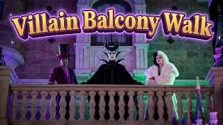【上海ディズニー】お城のバルコニーにヴィランズが登場!|Villain Balcony Walk