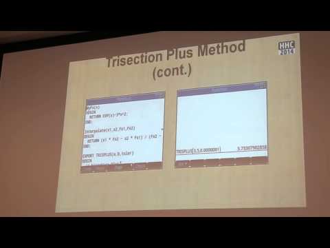 HHC 2014: Trisection Algorithms