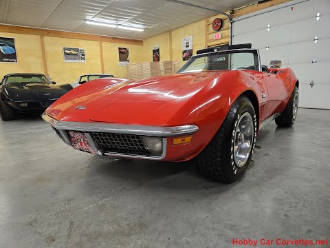 1971 Red Corvette Convertible Stingray Automatic For Sale Video