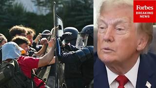 Trump Asked About His Post Blaming Islam, 'Out Of Control Mass Migration' For Protests In France