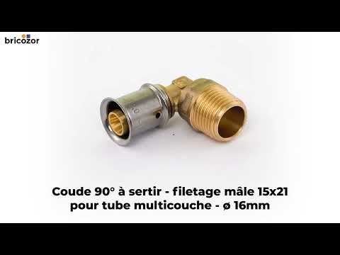 Coude 90° à sertir - pour tube multicouche - filetage mâle MULTITUBO