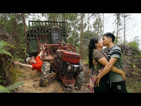 Agricultural Vehicle transporting wood this is the full VIDEO of tree harvesting thanks for watching