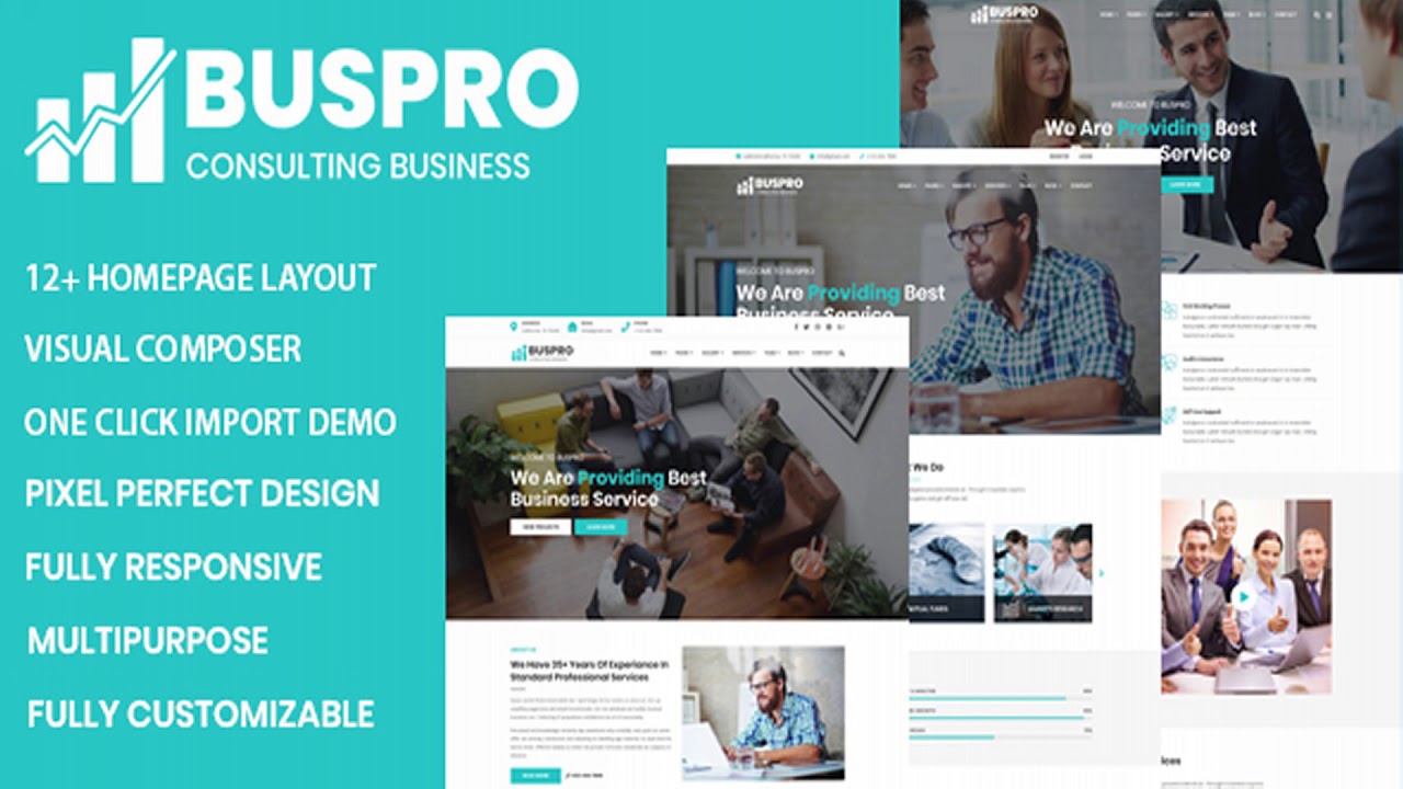 Buspro - Multipurpose Business and Corporate WP Theme | Themeforest Website Templates and Themes