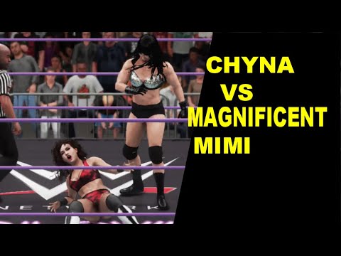 WWE GLOW Chyna vs Magnificent Mimi