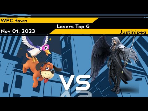 Xeno316 Losers Top 6 - fawn (Duck Hunt) vs Justinjpeg (Sephiroth) - SSBU Ultimate Tournament