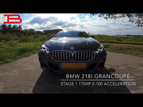 170HP BMW 218i GRANCOUPÉ F44 0-100 ACCELERATION STAGE 1 TUNED (STOCK 140HP) - BERKPerformance