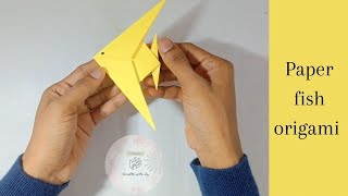 paper fish origami || mom and kids friendly || easy paper craft || step by step