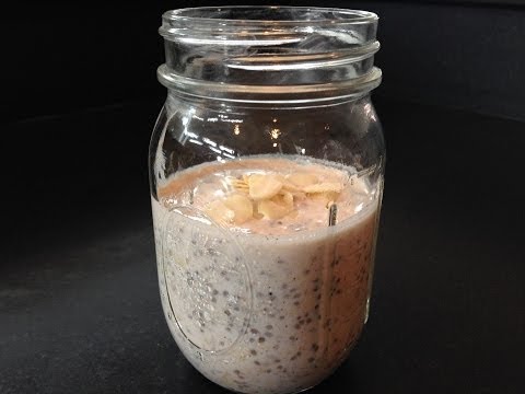 Cinnamon Banana Overnight Oats Recipe - HASfit Overnight Oatmeal Recipe - Healthy Oatmeal