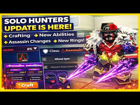 THIS UPDATE CHANGES EVERYTHING… Crafting, Assassin BUFFS & New Rings! | Solo Hunters Roblox