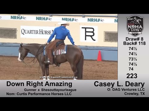 Casey L. Deary on Down Right Amazing - NRHA Derby Level 4 Open Finals 26.06.2021