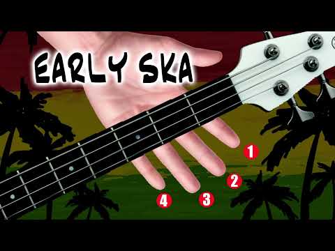 REGGAE BASS GUITAR #01 - EARLY SKA BASS LINE using WALKING BASS in the Style of "SIMMER DOWN"