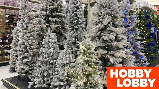 HOBBY LOBBY CHRISTMAS TREES CHRISTMAS DECORATIONS ORNAMENTS SHOP WITH ME SHOPPING STORE WALK THROUGH