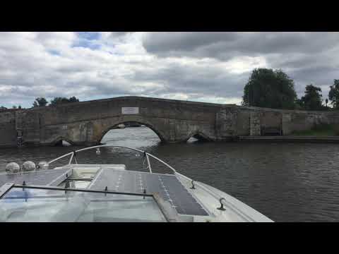 Potter Heigham bridge Norfolk broads Elysian 27 boat boating