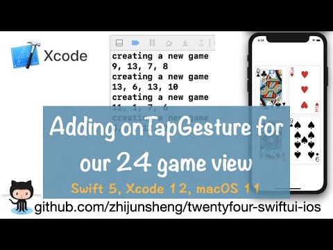 iOS SwiftUI 027: Adding SwiftUI tap gesture recognizer for our 24 game