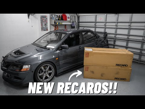 UNBOXING MY DREAM RECARO SEATS FOR THE EVO!!