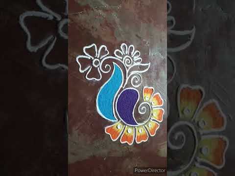 सुंदर कोयरीची रांगोळी 🌷 Colourful Rangoli Design 🌷