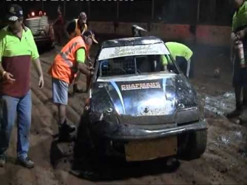 KING OF AUSTRALIA 4cyl.ROLLOVER in 44lap FEATURE MARYBOROUGH,QLD,AUSTRALIA 1/1/2012.