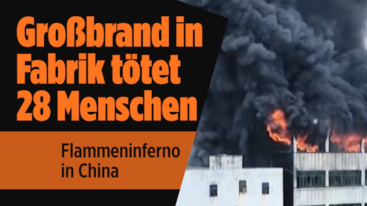 Fabrikbrand in China: Todesinferno fordert 28 Menschenleben!