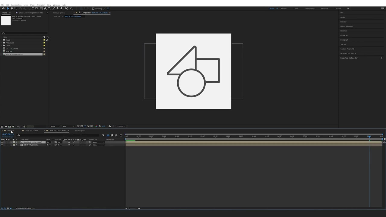 How to edit the Heavy Metallic Transformation Logo Reveal in After Effects