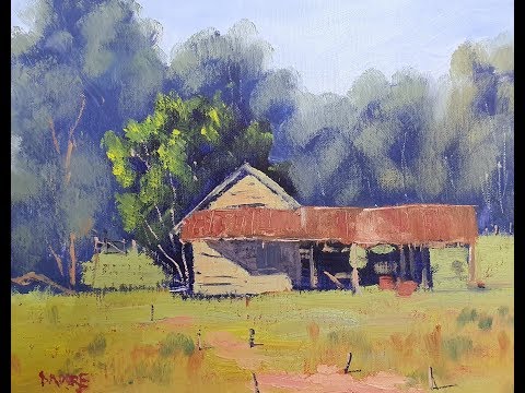 Learn To Paint TV E93 "Old Barn Near Nimbin" Oil Painting For Beginners