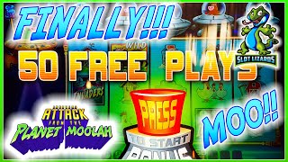 FINALLY 50 FREE GAME MADNESS! BIG WIN! Invaders Attack From The Planet Moolah Slot