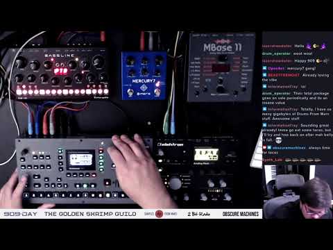 909 Day Techno Live Stream w/The Golden Shrimp Guild sponsored by Samples From Mars and 2 Bit Radio