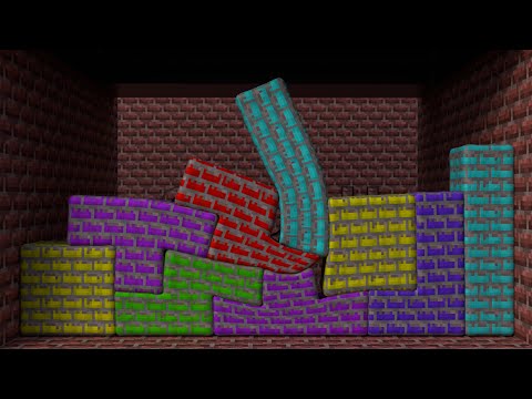 C4D4U - Minecraft Style | Remake: Softbody Tetris V31 ❤️ C4D4U