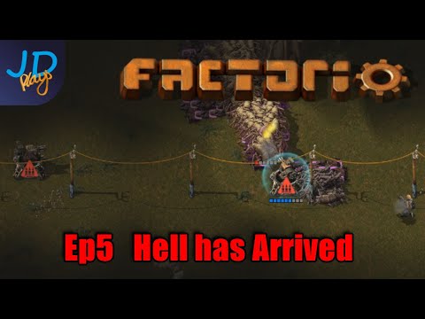 Ep5 Hell has Arrived | Factorio Biter Hell | Gameplay, Lets Play