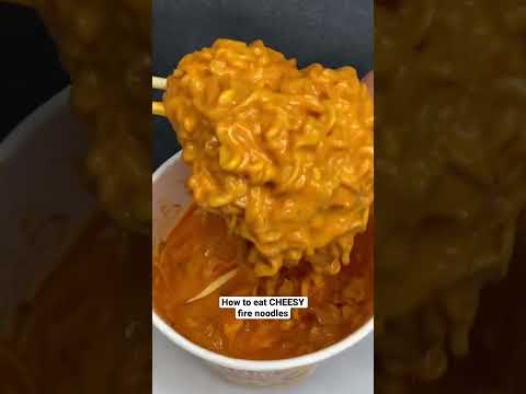 HOW TO MAKE THE MOST DELICIOUS CHEESY RAMEN... #shorts #viral #satisfying