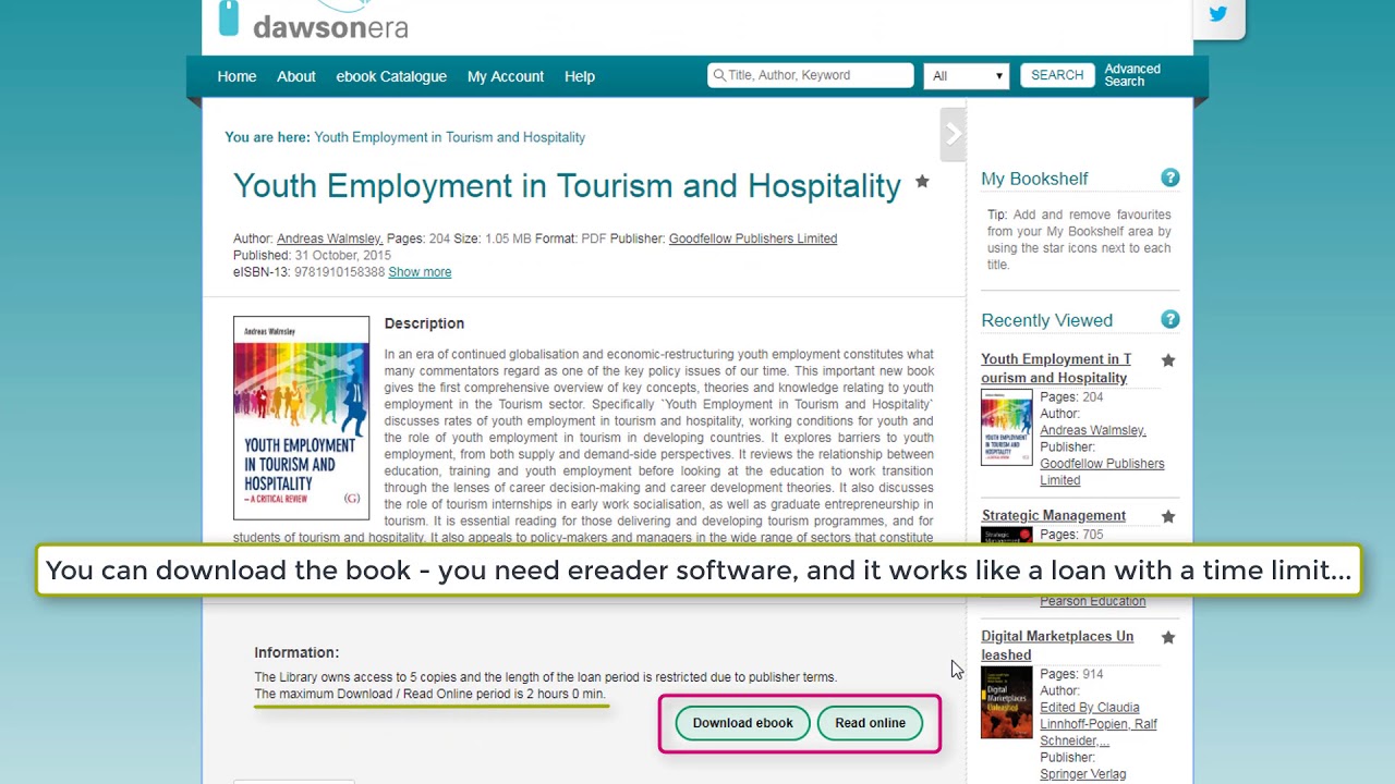 Finding and using e books