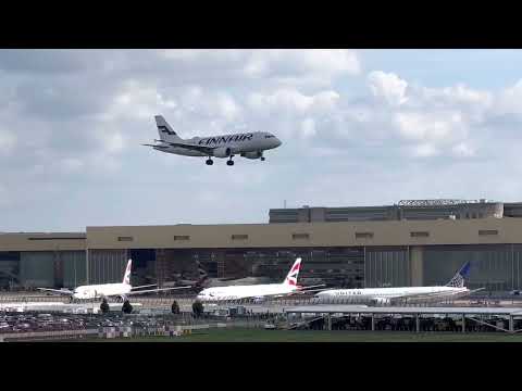 GO AROUND Finnair 1335 from Helsinki 11/09/2022 Heathrow Airport A319 OH-LVC