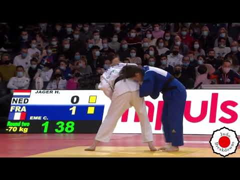 Hilde Jager vs. Clemence Eme - U70 Womens Judo Grand Slam Paris 2022